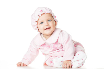 cheerful baby six months old