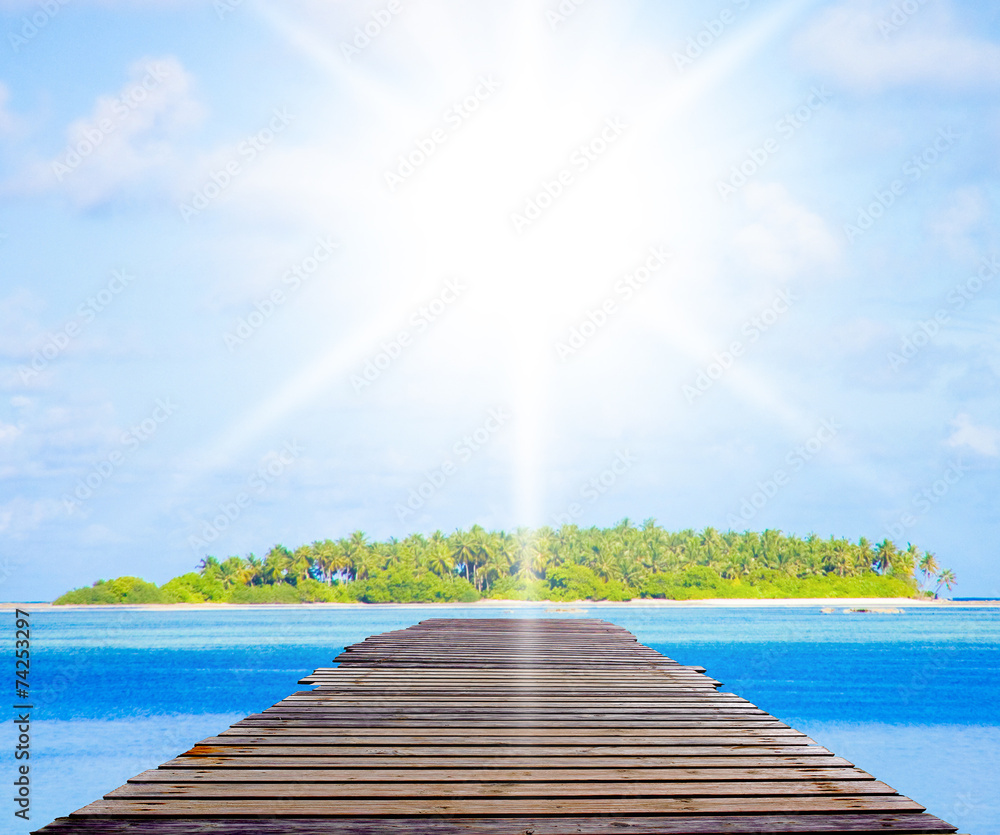 Wall mural Way to Yourself Jetty to the blue