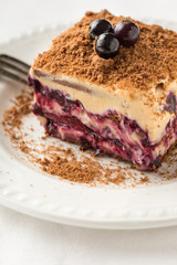 layered blackberry honey pie