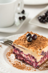 layered blackberry honey pie