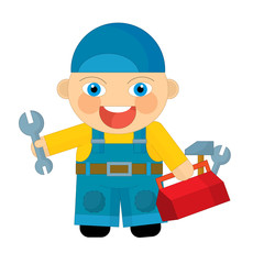 Cartoon character - mechanic