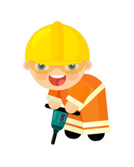 Cartoon character - construction worker