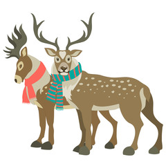 Two cute reindeers