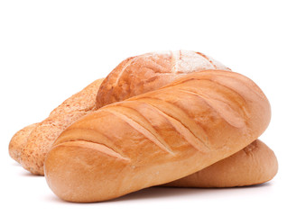 fresh bread isolated on white background cutout