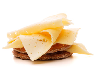 Cheese sandwich isolated on white background cutout