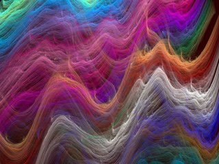 Abstract shapes made of fractal textures.