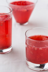 cranberry fruit-drink in glass