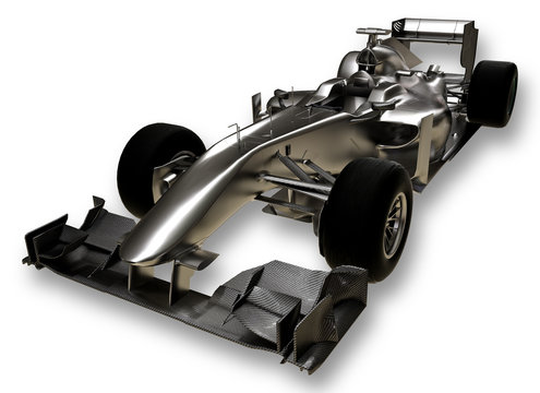 A 3d formula 1 car on a white background
