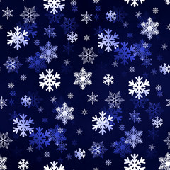 Dark Blue Snowflakes