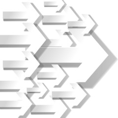 Fototapeta premium Pfeile weiss 3d #141205-svg08