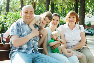  portrait of happy multigeneration family