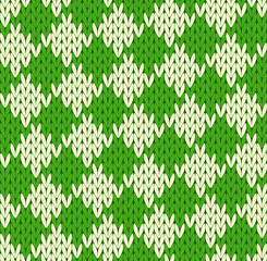 Seamless geometrical knitted pattern