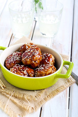 Teriyaki chicken meatballs