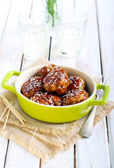 Teriyaki chicken meatballs