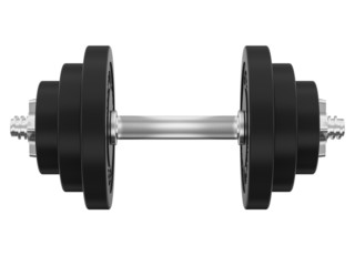 dumbbell on white background