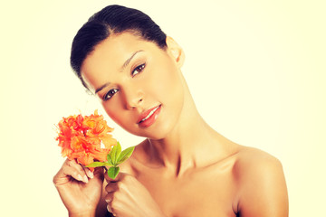 Fototapeta premium Portrait of beautiful young exotic woman