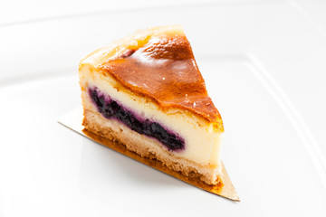 cheesecake with blueberries