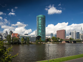 Fototapeta na wymiar Skyline of business buildings in Frankfurt, Germany