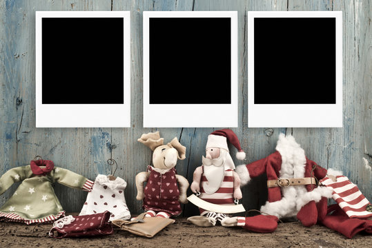 Christmas photo frame background