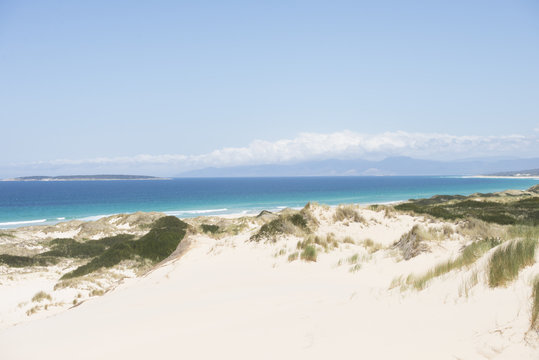 Scenic sand dunes Bay of Fires Tasmania