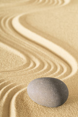 Fototapeta na wymiar zen sand stone garden
