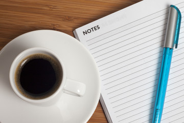 Coffee on the office desk