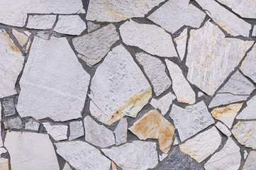 Mosaic stone wall