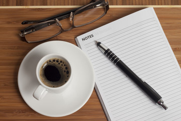 Coffee on the office desk