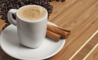 Cappuccino with cinnamon