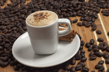 Cappuccino with cinnamon