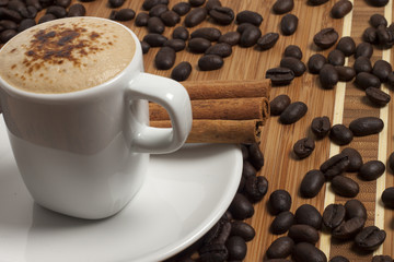 Cappuccino with cinnamon