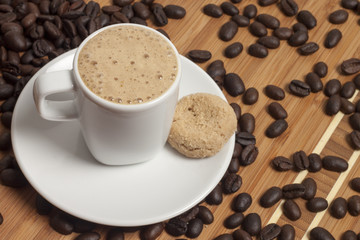 Cappuccino with cookie