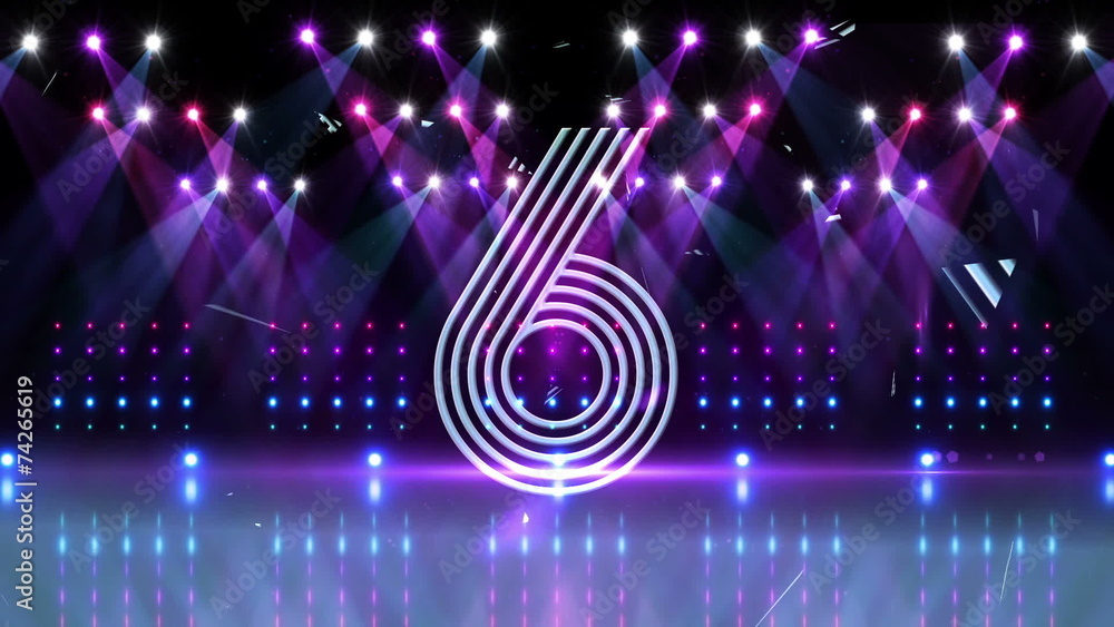 Poster countdown to midnight in disco style for 2015
