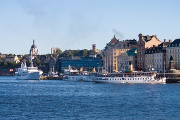Fototapeta na wymiar Ships in Stockholm