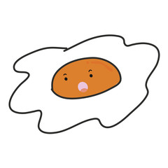 fried egg isolated