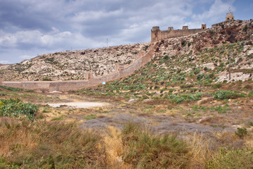 Old fortress Alcazaba in Almeria