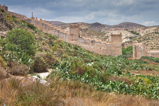 Old fortress Alcazaba in Almeria
