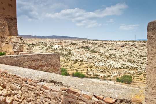 Old fortress Alcazaba in Almeria