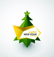 Christmas tree modern geometric design