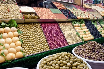 Olive stall at a market