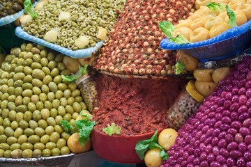  Olive stall at a market