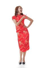 Chinese woman introducing