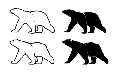 Naklejka premium polar bear symbol of the Arctic