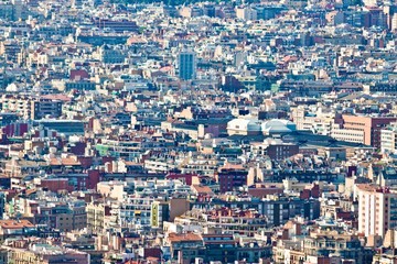 Aerial view of Barcelona