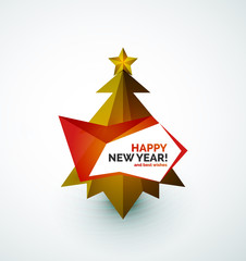 Christmas tree modern geometric design