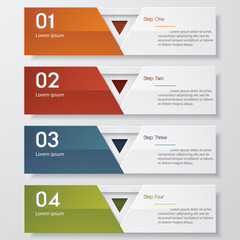 Design clean number banners template. Vector.