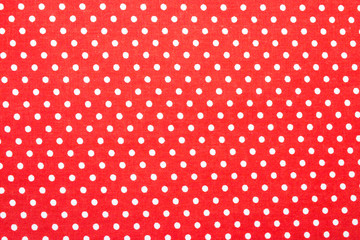 red polka dot fabric