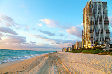 Sunrise at Miami Beach, Florida.