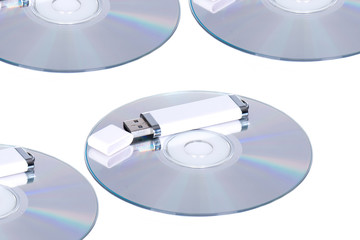 flash drive and cd or dvd