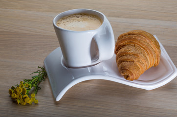Coffee with croissant